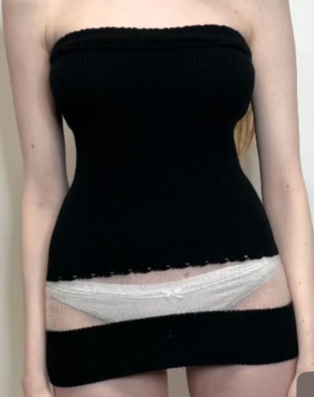 'PEEK-A-BOO DRESS'