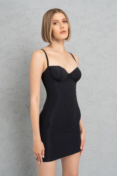 'BLACK FITTED DRESS'